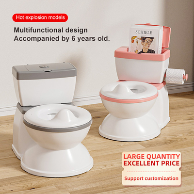 Printed Grey Pink Blue Eco Friendly Baby Potty Trainer with EN-71 Certification