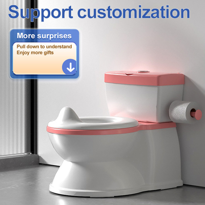 Printed Grey Pink Blue Eco Friendly Baby Potty Trainer with EN-71 Certification