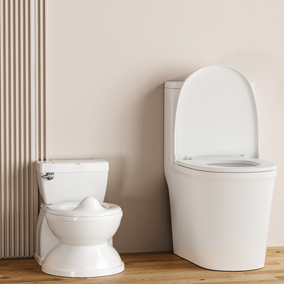 Printed White Baby Potty Trainer with Music Eco Friendly PP Plastic EN-71 Certified Custom Logo
