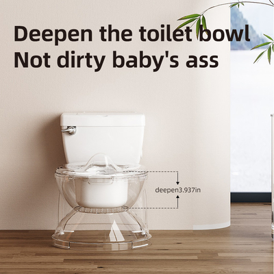 Printed White Baby Potty Trainer with Music Eco Friendly PP Plastic EN-71 Certified Custom Logo