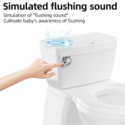 Printed White Baby Potty Trainer with Music Eco Friendly PP Plastic EN-71 Certified Custom Logo