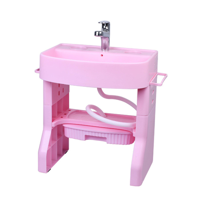 Large Square Type Children's Washstand Hot Selling Safety Standards White / Pink Color Customized