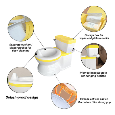2 In 1 Yellow Folding Baby Potty Training Seat Safety Portable Cardboard Realistic Commode Seat Cover
