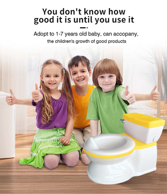 2 In 1 Yellow Folding Baby Potty Training Seat Safety Portable Cardboard Realistic Commode Seat Cover