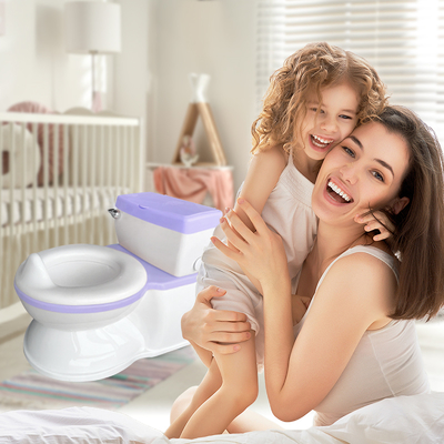New Musical Baby Potty Training Toilet With Flush Sound Plastic Kids Toddler Size