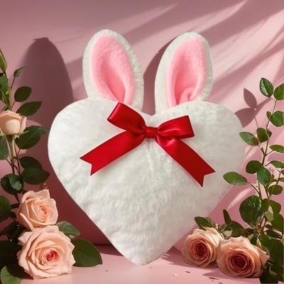 White Heart Pillow Cushion Toy Throw Pillows Gift Valentine's Day Decorative Pillows, Wedding Decorations