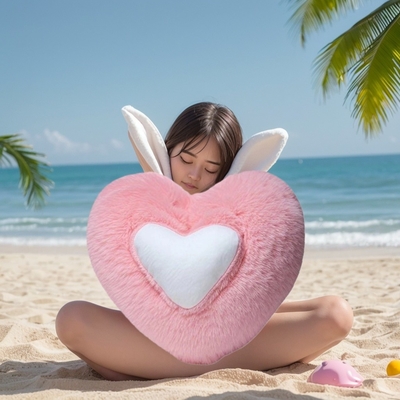 Cute Heart Shaped Plush Pillow Soft Sleeping Pillow Living Room Decor Valentine's Day Gifts Comfortable Love Pillow Sofa Cushion