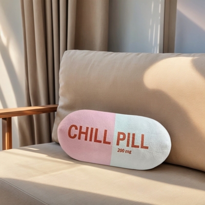 Chill Pill Pillow For for Sofa, Living Room And Bedroom Decoration